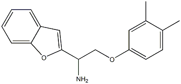 2-[1-amino-2-(3,4-dimethylphenoxy)ethyl]-1-benzofuran Struktur