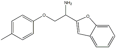 2-[1-amino-2-(4-methylphenoxy)ethyl]-1-benzofuran Struktur