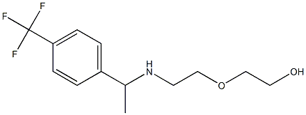 2-[2-({1-[4-(trifluoromethyl)phenyl]ethyl}amino)ethoxy]ethan-1-ol Struktur