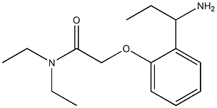 2-[2-(1-aminopropyl)phenoxy]-N,N-diethylacetamide Struktur