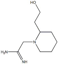 2-[2-(2-hydroxyethyl)piperidin-1-yl]ethanimidamide Struktur