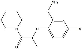 2-[2-(aminomethyl)-4-bromophenoxy]-1-(piperidin-1-yl)propan-1-one Struktur