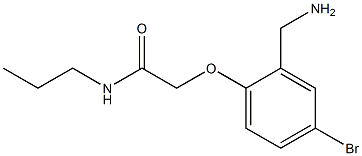 2-[2-(aminomethyl)-4-bromophenoxy]-N-propylacetamide Struktur