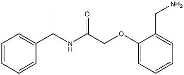 2-[2-(aminomethyl)phenoxy]-N-(1-phenylethyl)acetamide Struktur