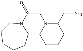 2-[2-(aminomethyl)piperidin-1-yl]-1-(azepan-1-yl)ethan-1-one Struktur