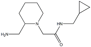 2-[2-(aminomethyl)piperidin-1-yl]-N-(cyclopropylmethyl)acetamide Struktur