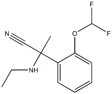 2-[2-(difluoromethoxy)phenyl]-2-(ethylamino)propanenitrile Struktur