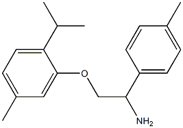 2-[2-amino-2-(4-methylphenyl)ethoxy]-4-methyl-1-(propan-2-yl)benzene Struktur