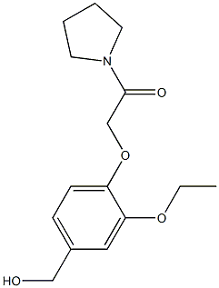 2-[2-ethoxy-4-(hydroxymethyl)phenoxy]-1-(pyrrolidin-1-yl)ethan-1-one Struktur