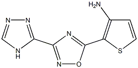 2-[3-(4H-1,2,4-triazol-3-yl)-1,2,4-oxadiazol-5-yl]thiophen-3-amine Struktur