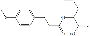 2-[3-(4-methoxyphenyl)propanamido]-3-methylpentanoic acid Struktur