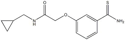 2-[3-(aminocarbonothioyl)phenoxy]-N-(cyclopropylmethyl)acetamide Struktur