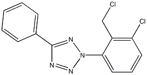 2-[3-chloro-2-(chloromethyl)phenyl]-5-phenyl-2H-1,2,3,4-tetrazole Struktur