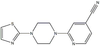 2-[4-(1,3-thiazol-2-yl)piperazin-1-yl]isonicotinonitrile Struktur