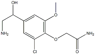 2-[4-(2-amino-1-hydroxyethyl)-2-chloro-6-methoxyphenoxy]acetamide Struktur