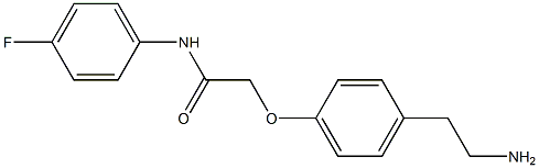 2-[4-(2-aminoethyl)phenoxy]-N-(4-fluorophenyl)acetamide Struktur