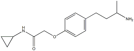 2-[4-(3-aminobutyl)phenoxy]-N-cyclopropylacetamide Struktur