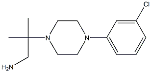 2-[4-(3-chlorophenyl)piperazin-1-yl]-2-methylpropan-1-amine Struktur