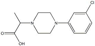 2-[4-(3-chlorophenyl)piperazin-1-yl]propanoic acid Struktur