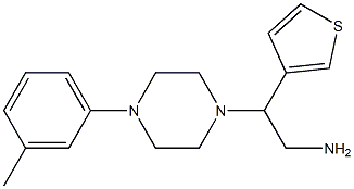 2-[4-(3-methylphenyl)piperazin-1-yl]-2-(thiophen-3-yl)ethan-1-amine Struktur