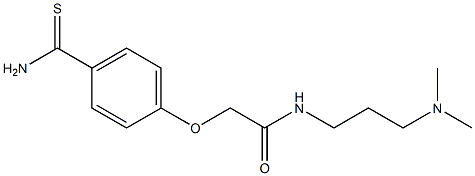 2-[4-(aminocarbonothioyl)phenoxy]-N-[3-(dimethylamino)propyl]acetamide Struktur