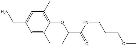 2-[4-(aminomethyl)-2,6-dimethylphenoxy]-N-(3-methoxypropyl)propanamide Struktur