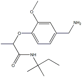 2-[4-(aminomethyl)-2-methoxyphenoxy]-N-(2-methylbutan-2-yl)propanamide Struktur