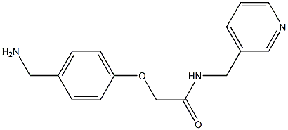 2-[4-(aminomethyl)phenoxy]-N-(pyridin-3-ylmethyl)acetamide Struktur