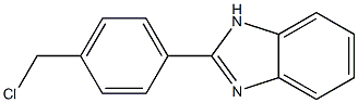 2-[4-(chloromethyl)phenyl]-1H-1,3-benzodiazole Struktur