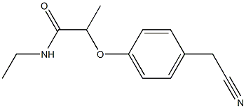 2-[4-(cyanomethyl)phenoxy]-N-ethylpropanamide Struktur