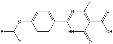 2-[4-(difluoromethoxy)phenyl]-4-methyl-6-oxo-1,6-dihydropyrimidine-5-carboxylic acid Struktur