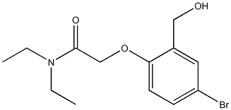 2-[4-bromo-2-(hydroxymethyl)phenoxy]-N,N-diethylacetamide Struktur