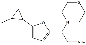 2-[5-(2-methylcyclopropyl)furan-2-yl]-2-(thiomorpholin-4-yl)ethan-1-amine Struktur