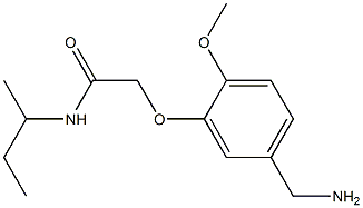 2-[5-(aminomethyl)-2-methoxyphenoxy]-N-(butan-2-yl)acetamide Struktur