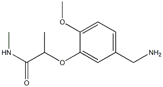 2-[5-(aminomethyl)-2-methoxyphenoxy]-N-methylpropanamide Struktur