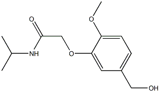 2-[5-(hydroxymethyl)-2-methoxyphenoxy]-N-(propan-2-yl)acetamide Struktur