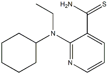 2-[cyclohexyl(ethyl)amino]pyridine-3-carbothioamide Struktur