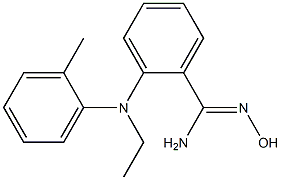 2-[ethyl(2-methylphenyl)amino]-N'-hydroxybenzene-1-carboximidamide Struktur