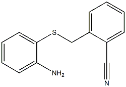 2-{[(2-aminophenyl)thio]methyl}benzonitrile Struktur