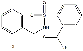 2-{[(2-chlorophenyl)methyl]sulfamoyl}benzene-1-carbothioamide Struktur