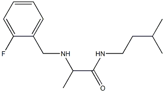 2-{[(2-fluorophenyl)methyl]amino}-N-(3-methylbutyl)propanamide Struktur