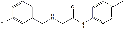 2-{[(3-fluorophenyl)methyl]amino}-N-(4-methylphenyl)acetamide Struktur