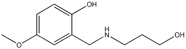 2-{[(3-hydroxypropyl)amino]methyl}-4-methoxyphenol Struktur