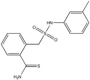 2-{[(3-methylphenyl)sulfamoyl]methyl}benzene-1-carbothioamide Struktur