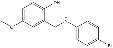 2-{[(4-bromophenyl)amino]methyl}-4-methoxyphenol Struktur