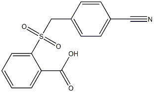 2-{[(4-cyanophenyl)methane]sulfonyl}benzoic acid Struktur