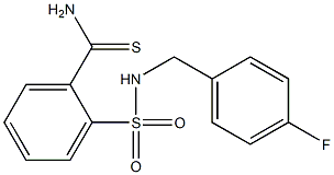 2-{[(4-fluorophenyl)methyl]sulfamoyl}benzene-1-carbothioamide Struktur