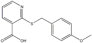 2-{[(4-methoxyphenyl)methyl]sulfanyl}pyridine-3-carboxylic acid Struktur