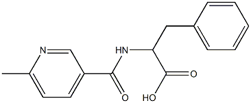 2-{[(6-methylpyridin-3-yl)carbonyl]amino}-3-phenylpropanoic acid Struktur