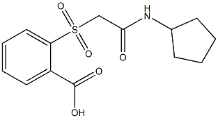 2-{[(cyclopentylcarbamoyl)methane]sulfonyl}benzoic acid Struktur